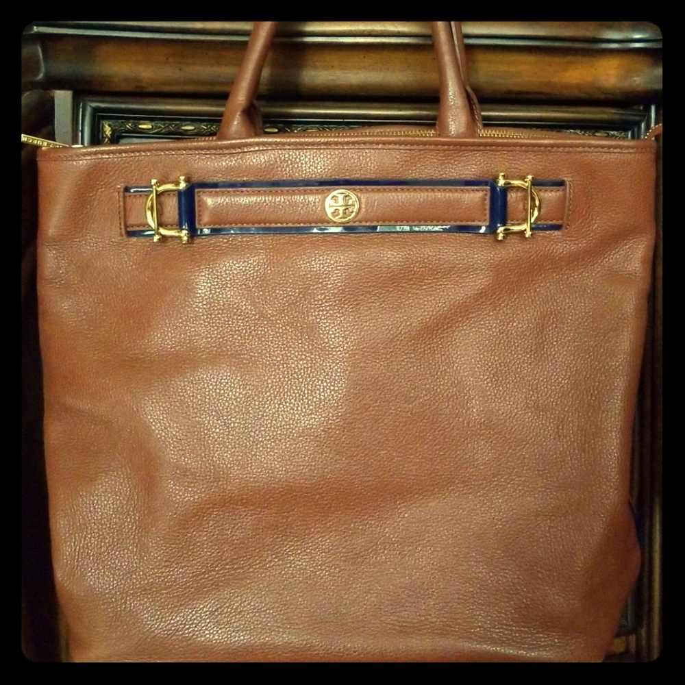 Tory Burch Brown Leather Shoulder Bag